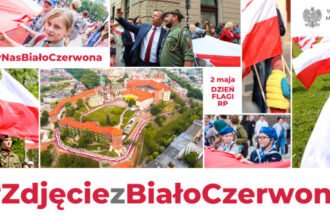 flaga bialo czerwona duze