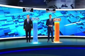 14401756 exit poll ipsos a duda zwyciezyl w ii turze z poparciem 50 4 proc glosujacych r trzaskowski uzyskal 49 6 proc 6 50s