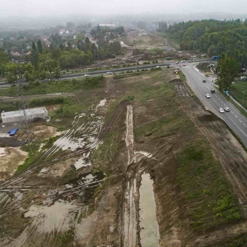 Utrudnienia na Al. Solidarności dla samochodów i zakaz jazdy dla rowerów 2 S7 budowa GDDKiA