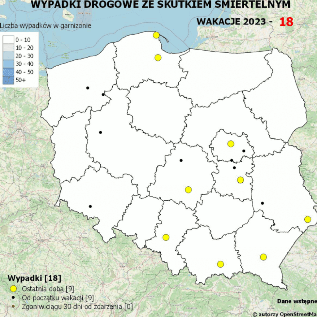 Pierwszy czarny punkt w Małopolsce na wakacyjnej mapie wypadków. 43-latka śmiertelnie potrącona przez samochód 2 mapa wypadki