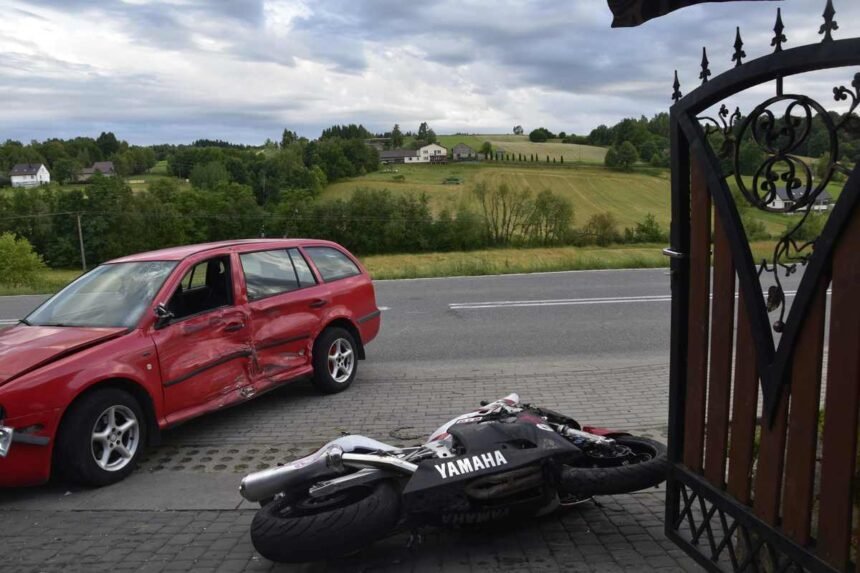 motocykl wypadek policja