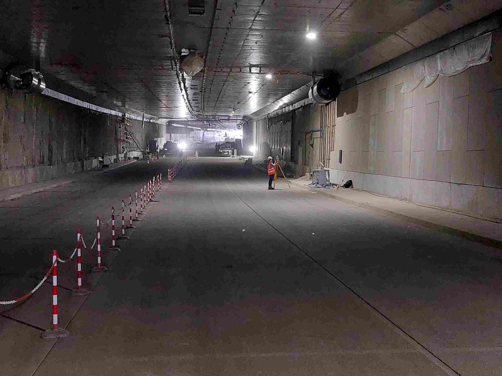 Betonowa nawierzchnia w tunelu w Zielonkach już gotowa