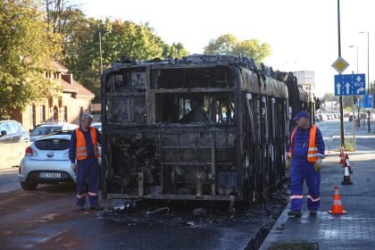 autobus spalony pap