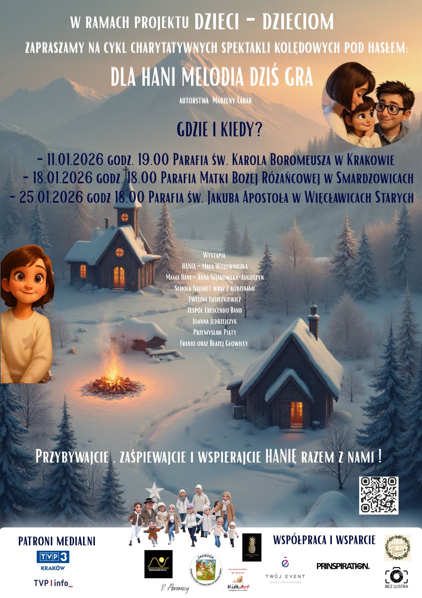 Kraków i Małopolska kolędują dla Hani